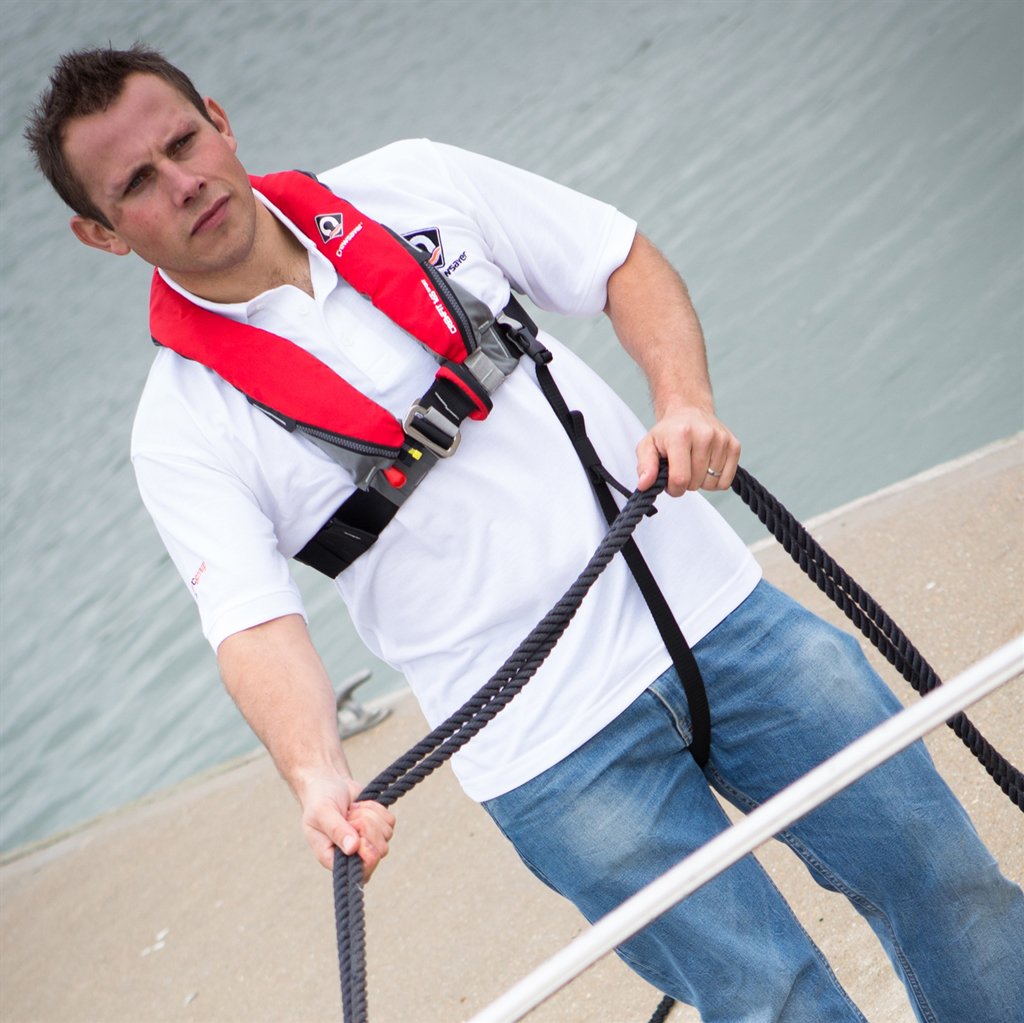 Gilet De Sauvetage Automatique Crewsaver Crewfit 165N Sport - Flottabilité 165N, Compact, Léger - Pour Navigation Plaisance
