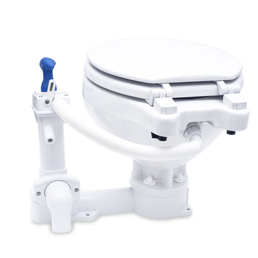 Albin Manual Marine Toilet Compact, Ideal for Tight Spaces