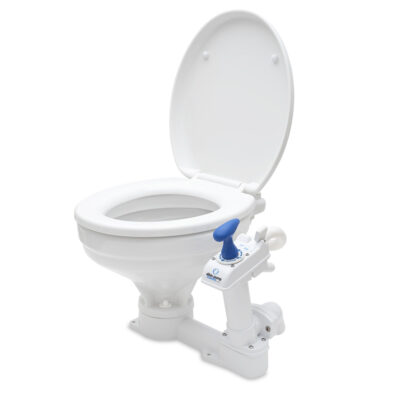 Albin Manual Marine Toilet - Comfort Model, Ideal for Tight Spaces