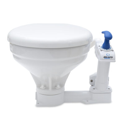 Albin Manual Marine Toilet - Comfort Model, Ideal for Tight Spaces