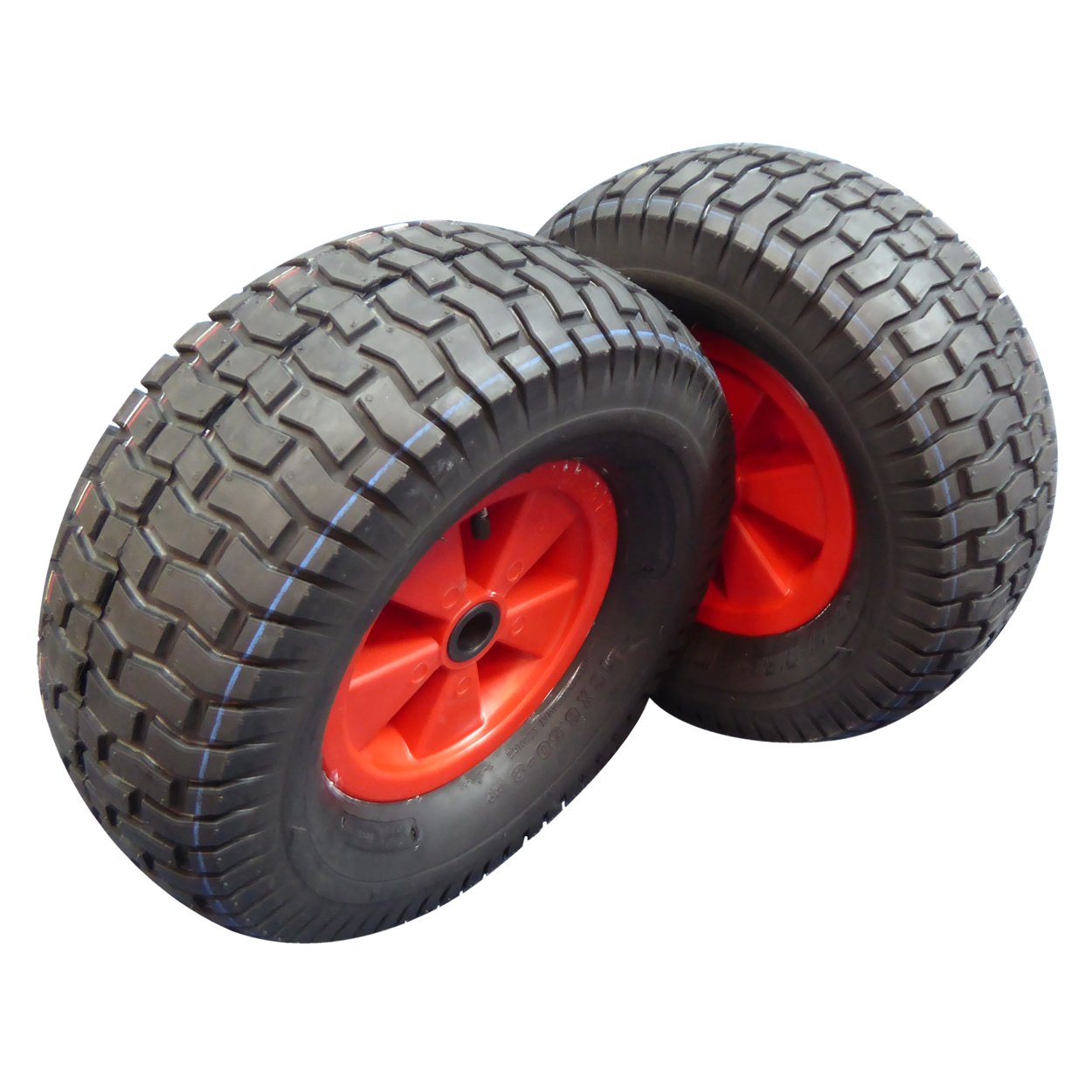 PAIR OF 146mm trolley /fishing trolley wheel with solid tractor tyre 