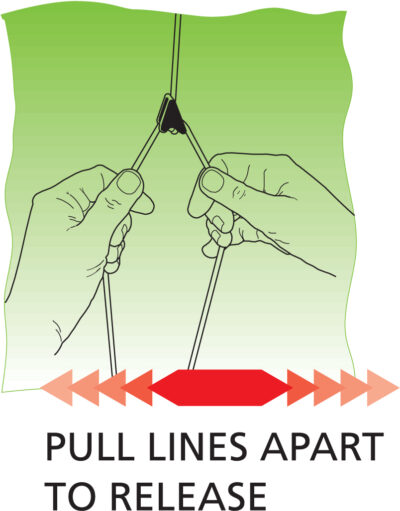 Clamcleat CL260 Line-Lok for tent