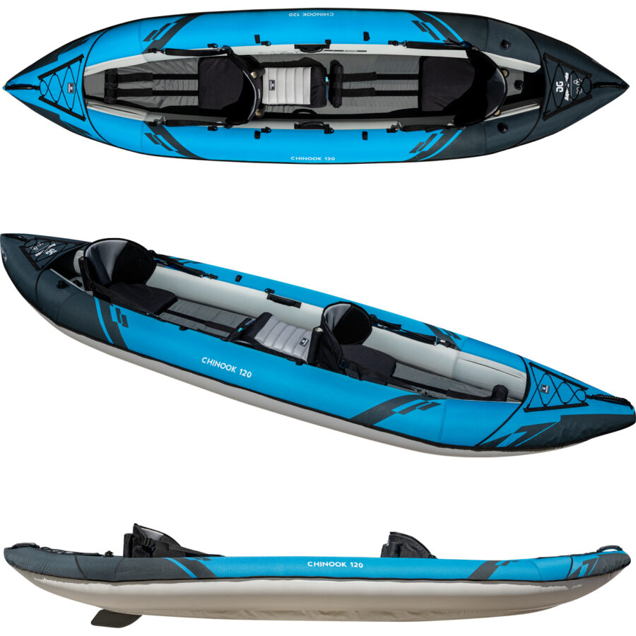 Aquaglide Chinook 120 XL Tandem Inflatable Kayak With Carry Bag