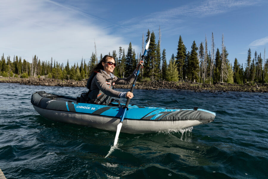 Aquaglide Chinook 90 Inflatable Single Kayak With carry/storage bag