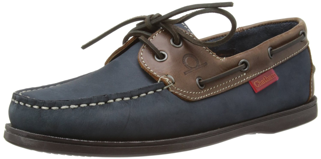Mens Chatham Commodore Leather Boat Shoes Walnut UK Sizes