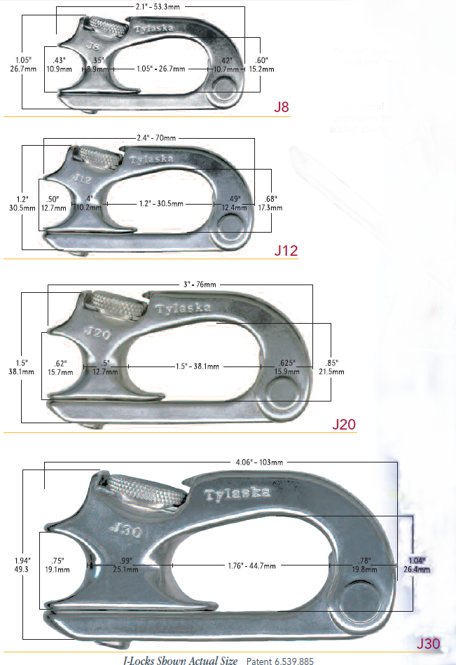 Tylaska J-Lock Shackle