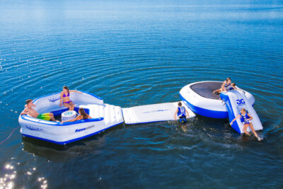 Aquaglide Malibu Aquapark - Inflatable Bouncer, Slide and Walkway Set