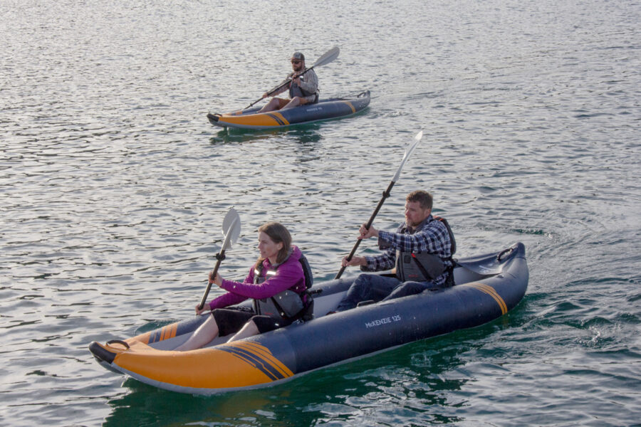 Aquaglide McKenzie 125 Inflatable Double Kayak + Carry/Storage Bag
