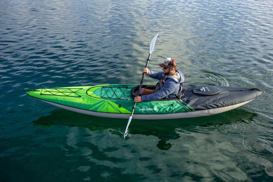 Aquaglide Navarro 130 Convertable Inflatable Single Kayak + Carry Bag