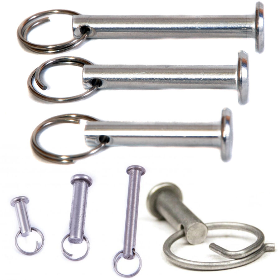 Clevis Pins Wide Range of Sizes and Lengths With Split Rings
