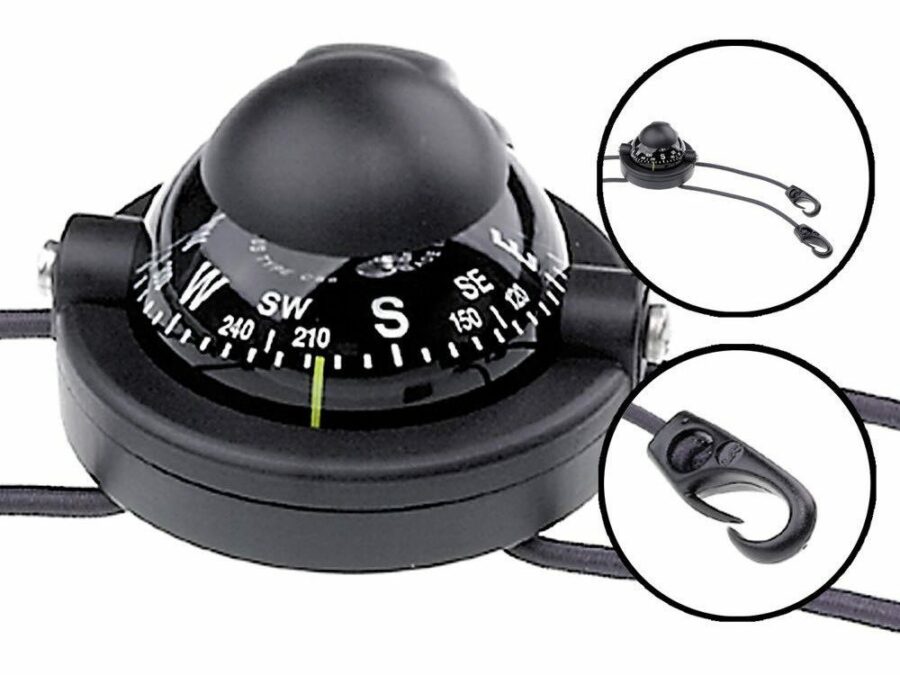 SILVA 58 Kayak Compass Deck mountable with straps, no holes required