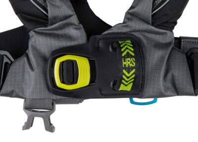 The Spinlock Harness Release System (HRS) is a new innovation which enables the wearer to disconnect from the safety line by releasing a lever behind the soft loop safety line attachment point of the lifejacket harness. Staying connected to the boat is undoubtedly safer than being in the water and use of a safety line is actively encouraged. However, in the event of a fall overboard, a casualty can find themselves being dragged/trapped alongside or behind the vessel. A situation which can be hard to be released from.