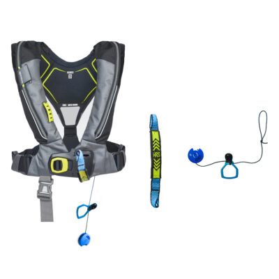 The Spinlock Harness Release System (HRS) is a new innovation which enables the wearer to disconnect from the safety line by releasing a lever behind the soft loop safety line attachment point of the lifejacket harness. Staying connected to the boat is undoubtedly safer than being in the water and use of a safety line is actively encouraged. However, in the event of a fall overboard, a casualty can find themselves being dragged/trapped alongside or behind the vessel. A situation which can be hard to be released from.