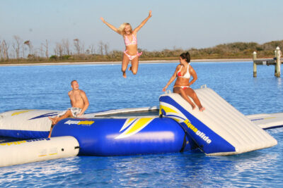 Aquaglide SuperTramp 14 - Water Trampoline with SwimStep