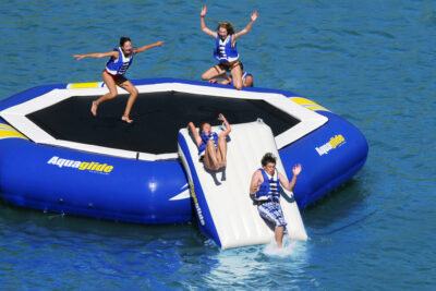 Aquaglide SuperTramp 23 - Water Trampoline with SwimStep