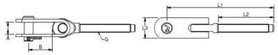 Blue Wave Thread Toggle - High quality Stainless Steel Rigging