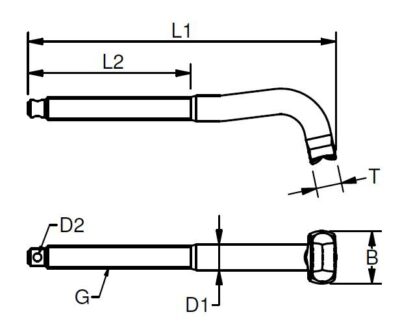 Blue Wave Thread T Terminal - High quality Stainless Steel Rigging