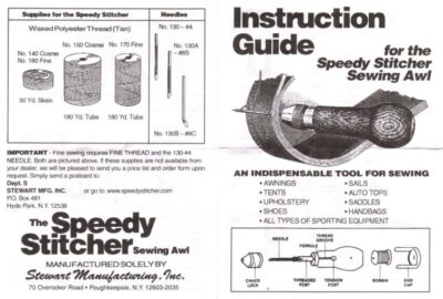 Speedy Stitcher Sewing Awl with 30 Yard Thread