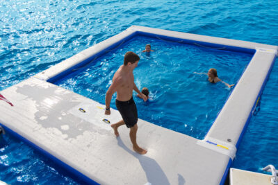 Aquaglide Ocean Pool - portable Floating Pool With Mesh Net For Yachts and Junks