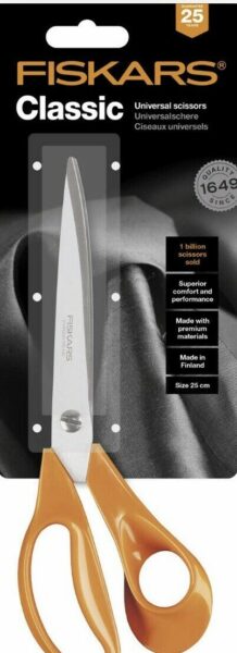Fiskars Classic Scissors - 25cm - Ideal for Sail Repair and Splicing